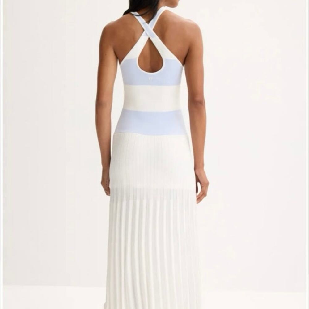 Claudie Pierlot Mimosa knit pleated Maxi Dress Size Small - Picture 2 of 10